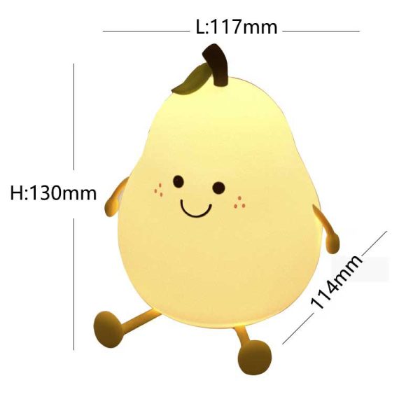 Cute Silicone Nursery Pear Lamp - Image 9