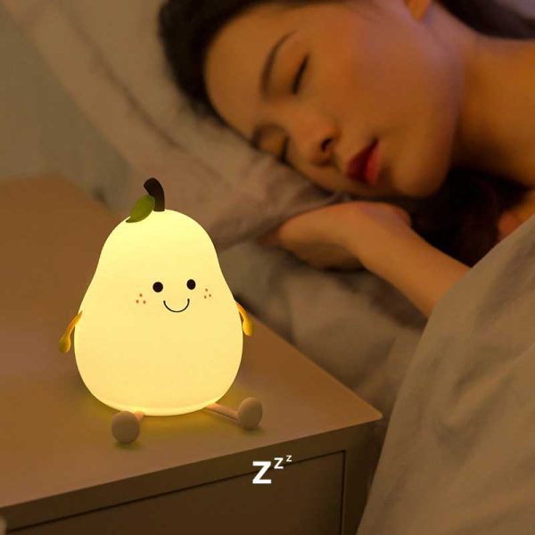 Cute Silicone Nursery Pear Lamp - Image 4