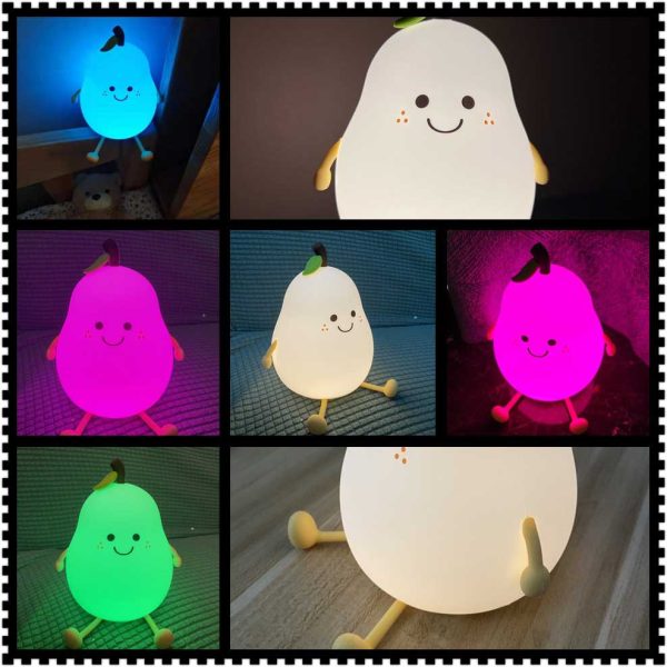 Cute Silicone Nursery Pear Lamp - Image 8