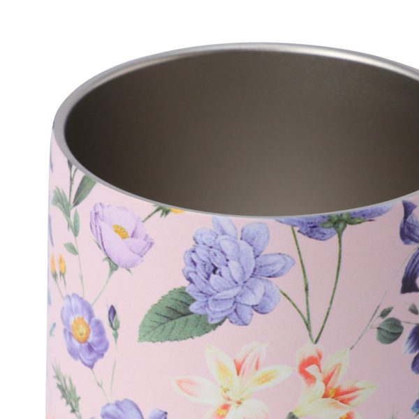 Stainless Steel Thermo Mug with Lid 320ml Multiflower pink - Image 3
