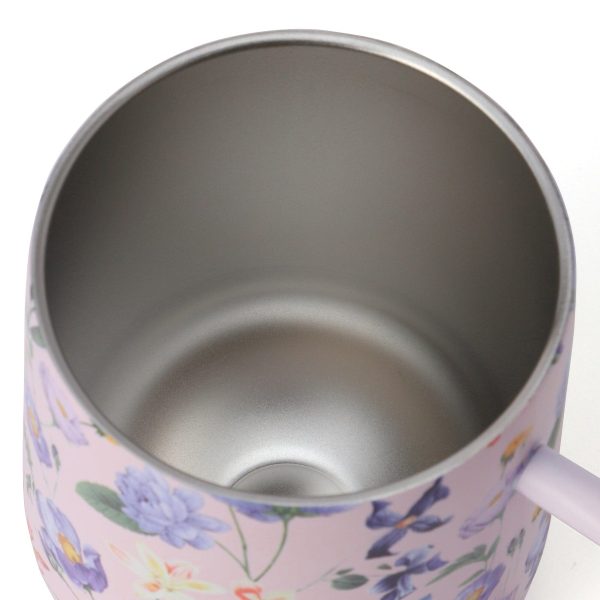 Stainless Steel Thermo Mug with Lid 320ml Multiflower pink - Image 5