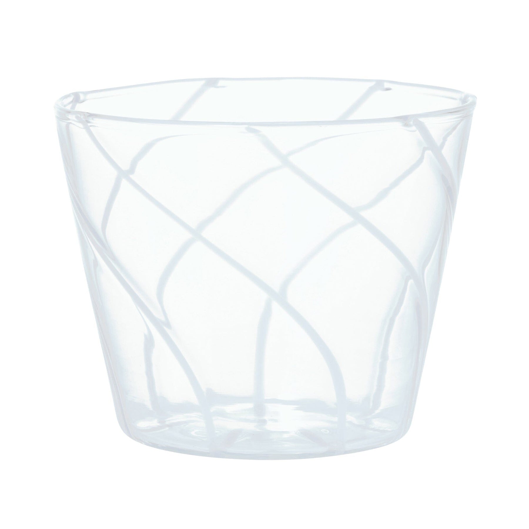 Stripe Glass Cup Blue