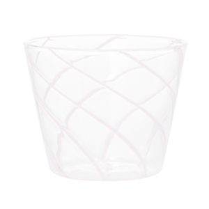 Stripe Glass Cup Pink