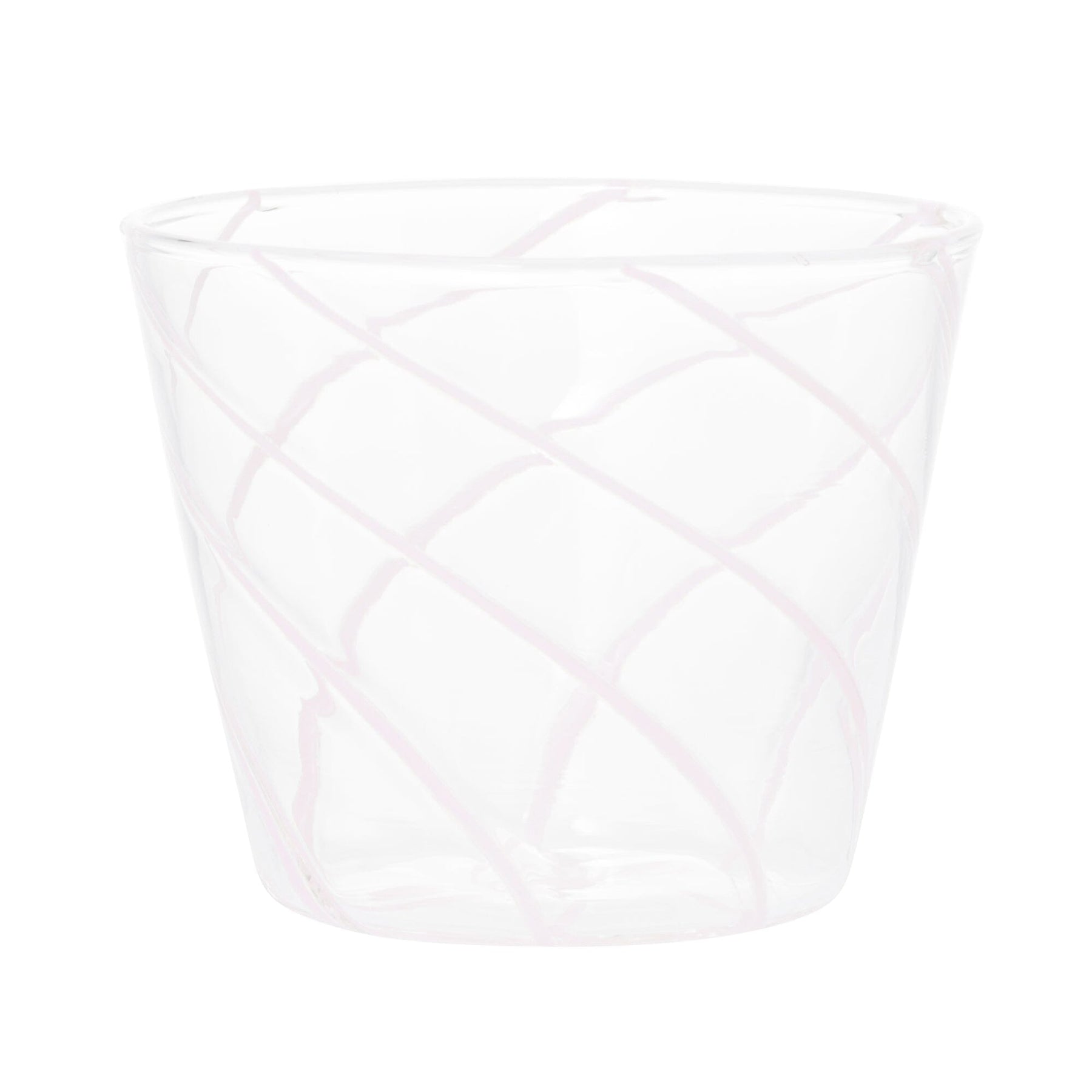 Stripe Glass Cup Pink