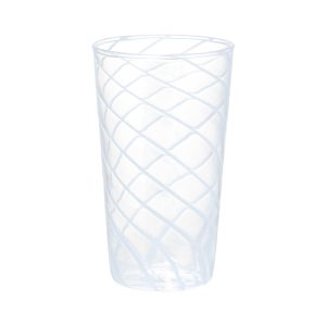Stripe Glass Long Tumbler Blue