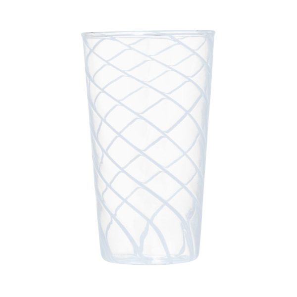 Stripe Glass Long Tumbler Blue - Image 2