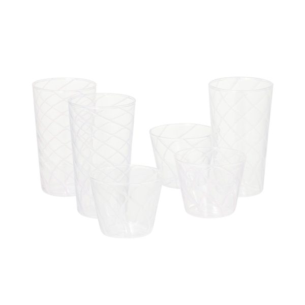 Stripe Glass Long Tumbler Blue - Image 6