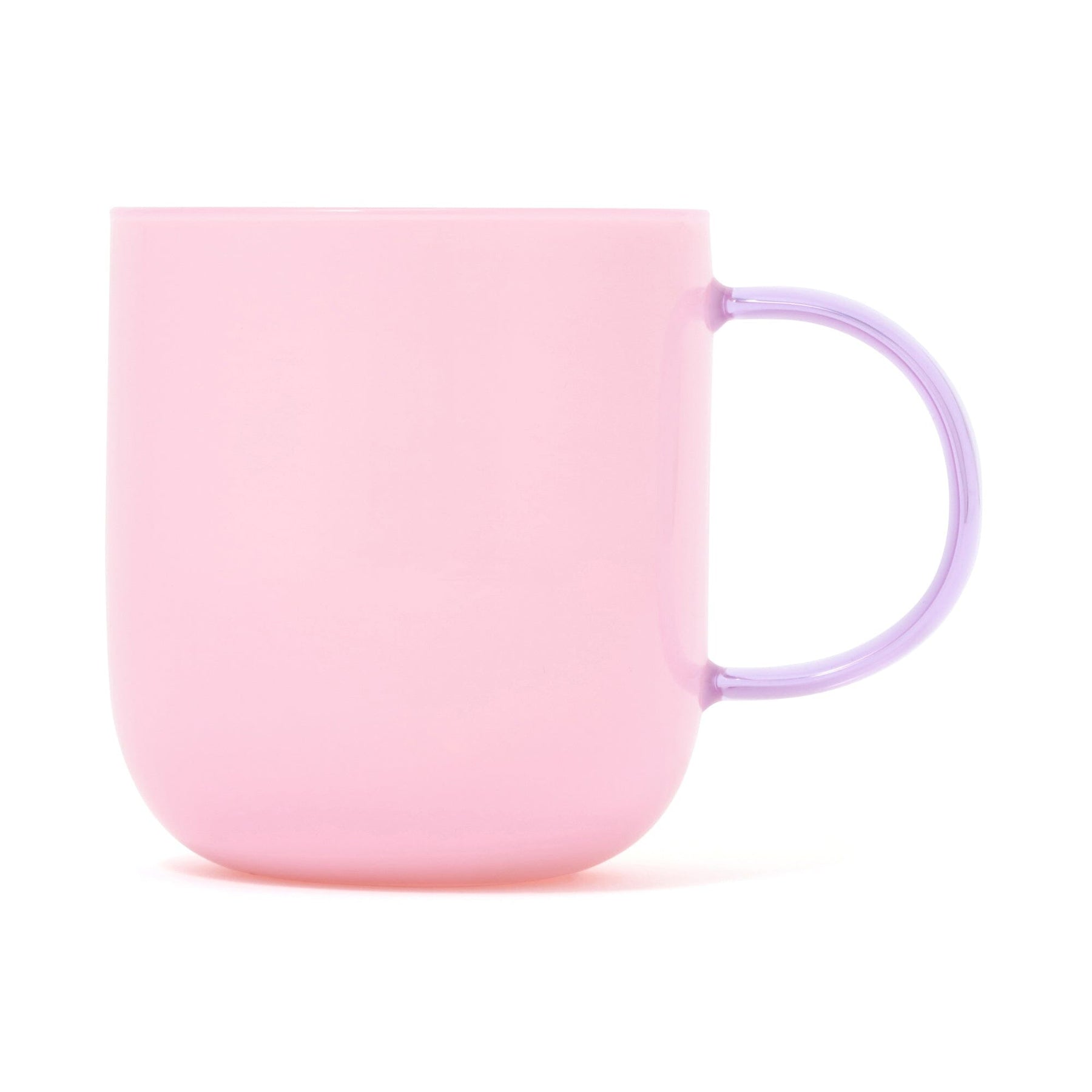 Milky White Heat-Resistant Glass Mug Pink - Image 2