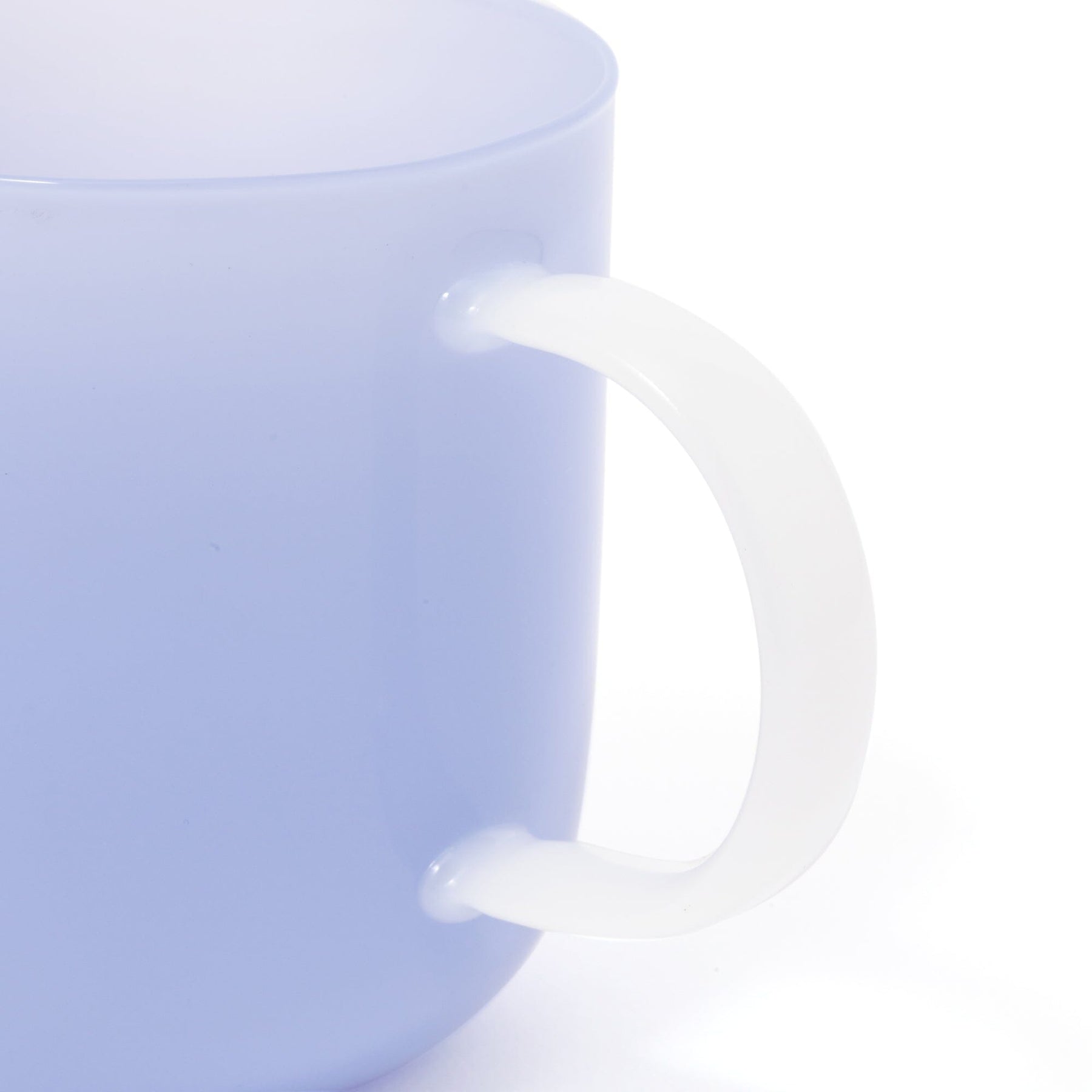 Milky White Heat-Resistant Glass Mug Blue - Image 4