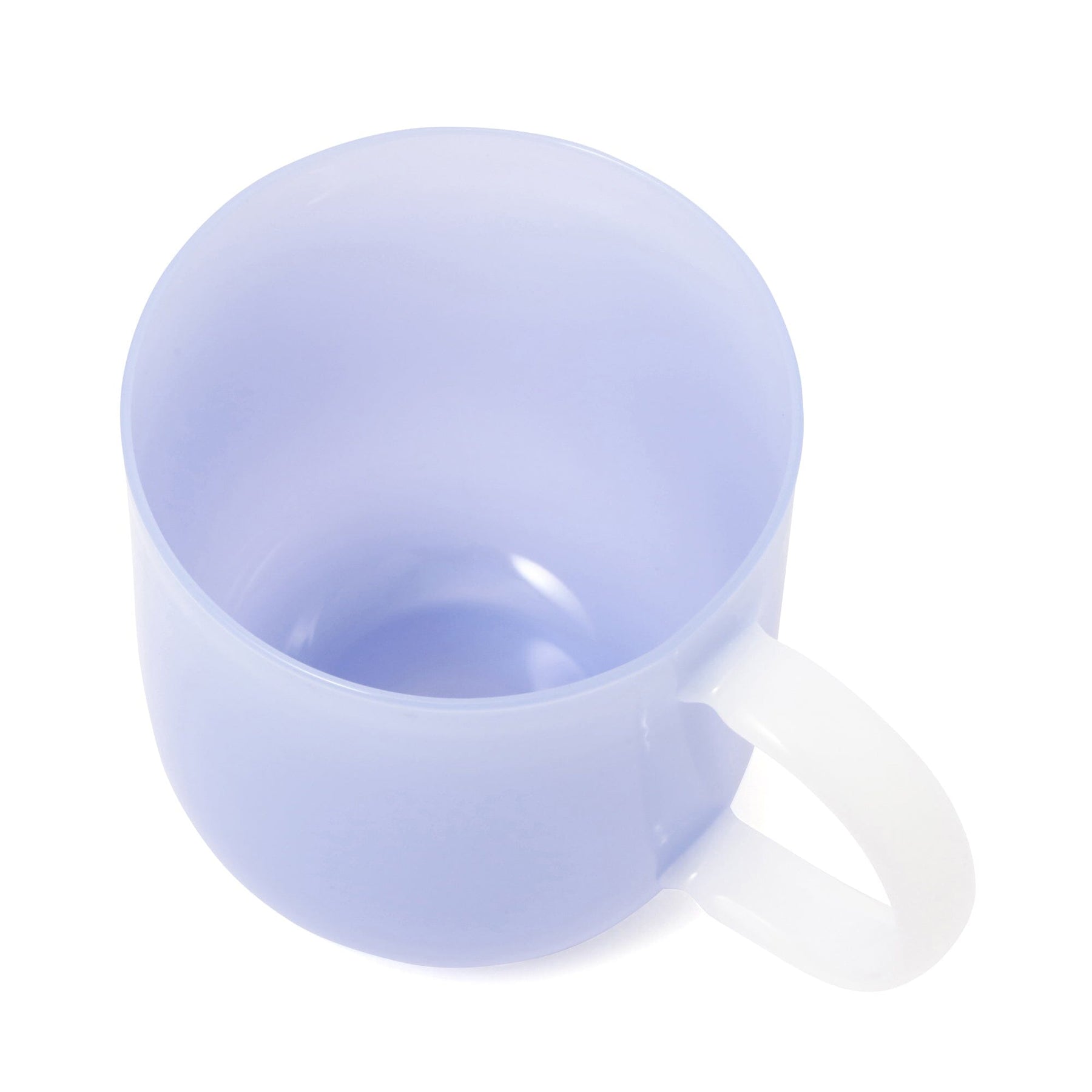 Milky White Heat-Resistant Glass Mug Blue - Image 5