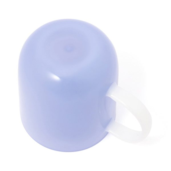Milky White Heat-Resistant Glass Mug Blue - Image 6