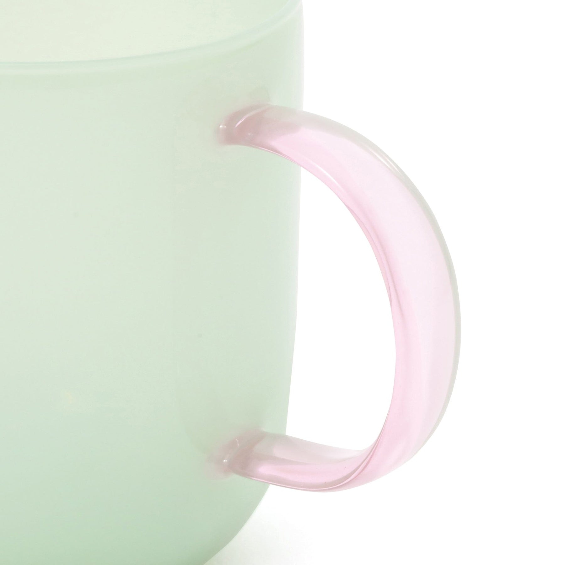 Milky White Heat-Resistant Glass Mug Green - Image 5