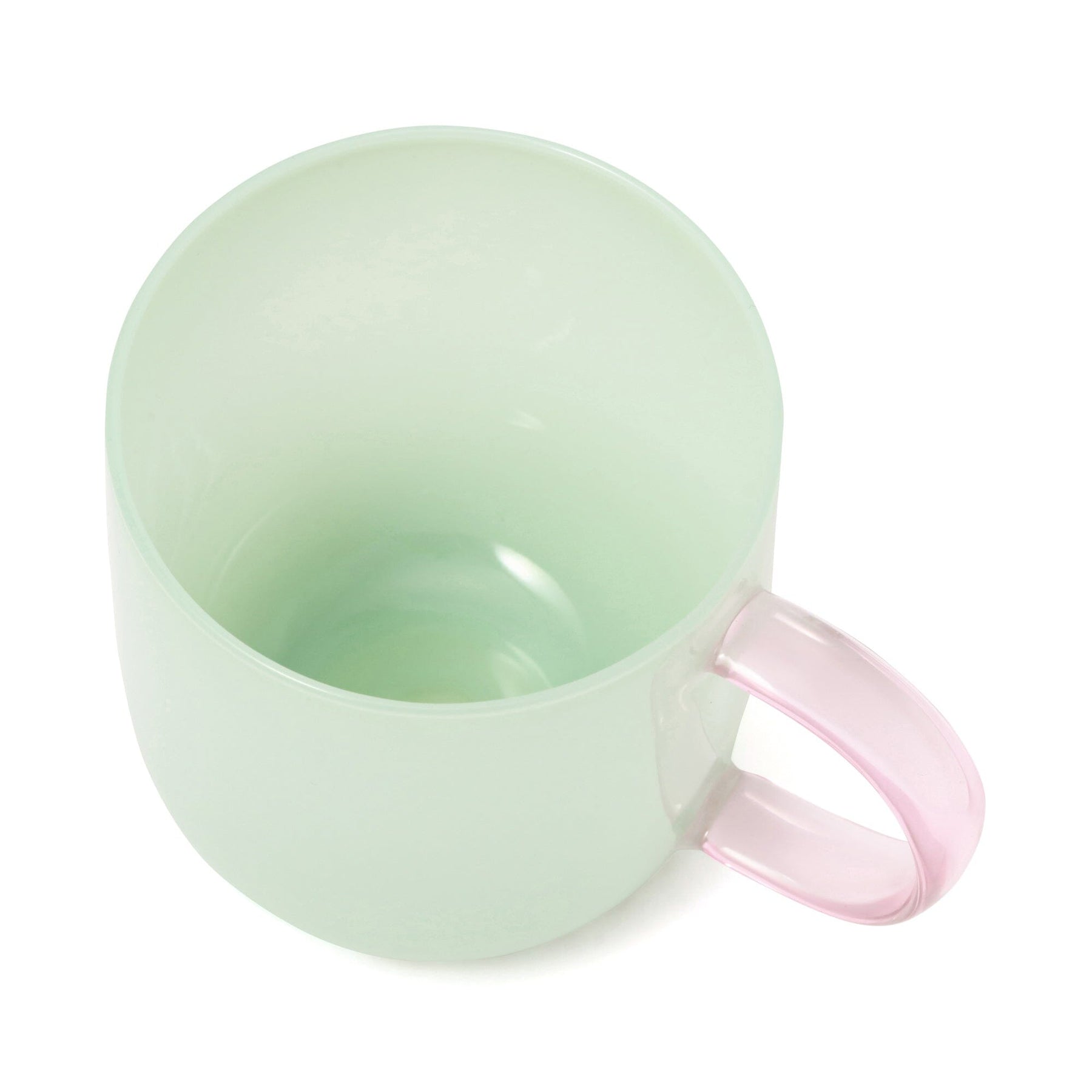 Milky White Heat-Resistant Glass Mug Green - Image 6