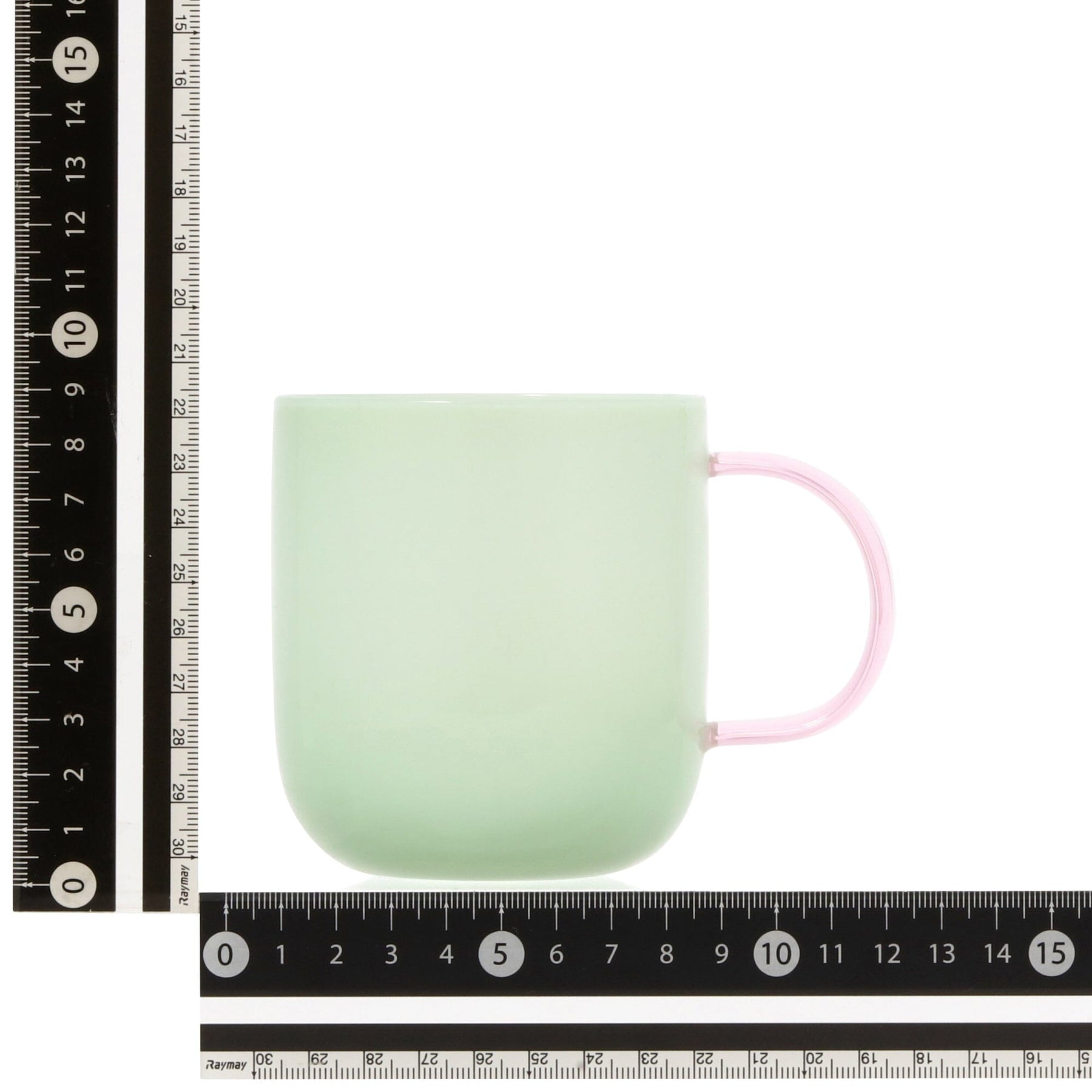 Milky White Heat-Resistant Glass Mug Green - Image 8