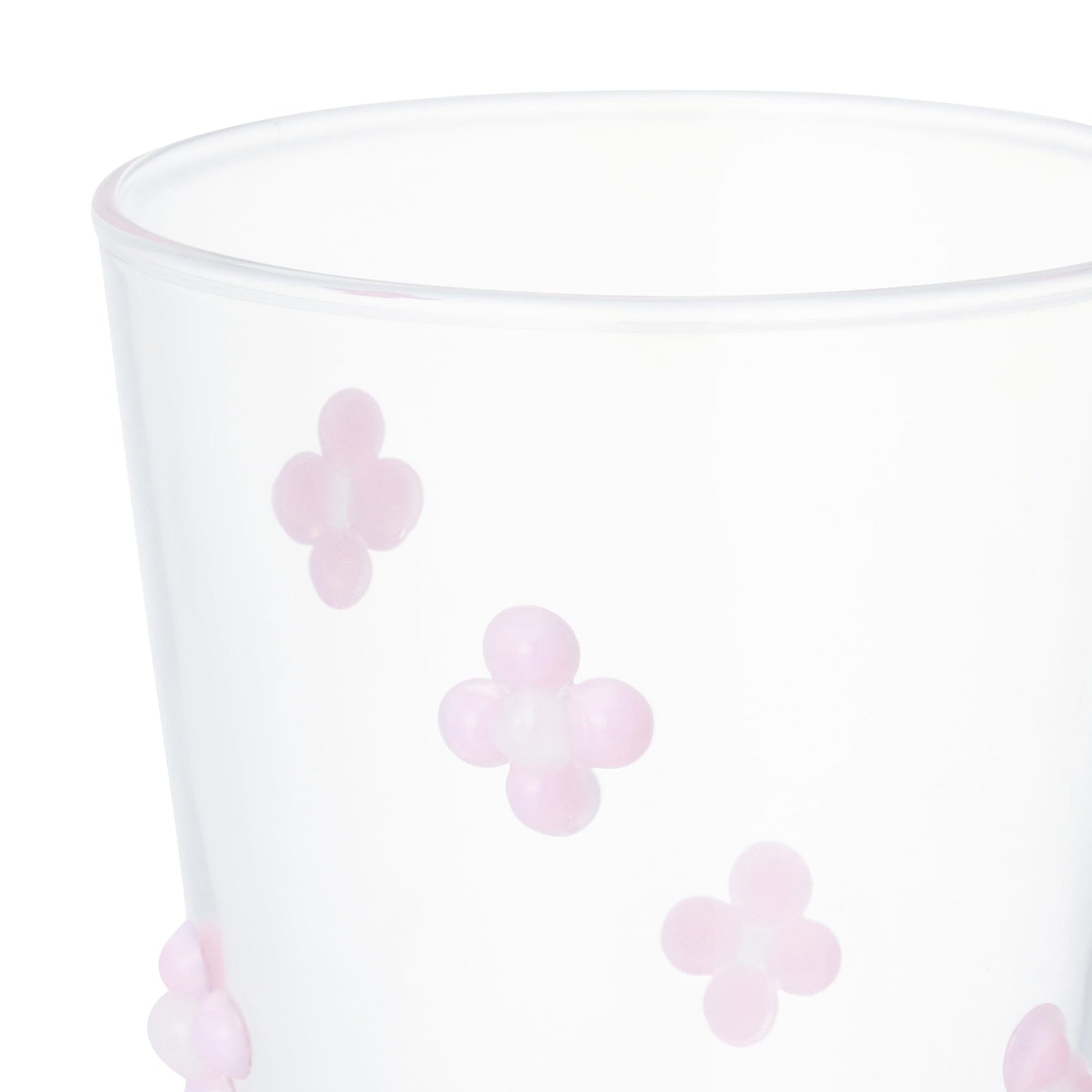 Flower Glass Tumbler Pink - Image 3