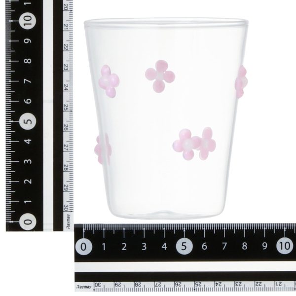 Flower Glass Tumbler Pink - Image 5