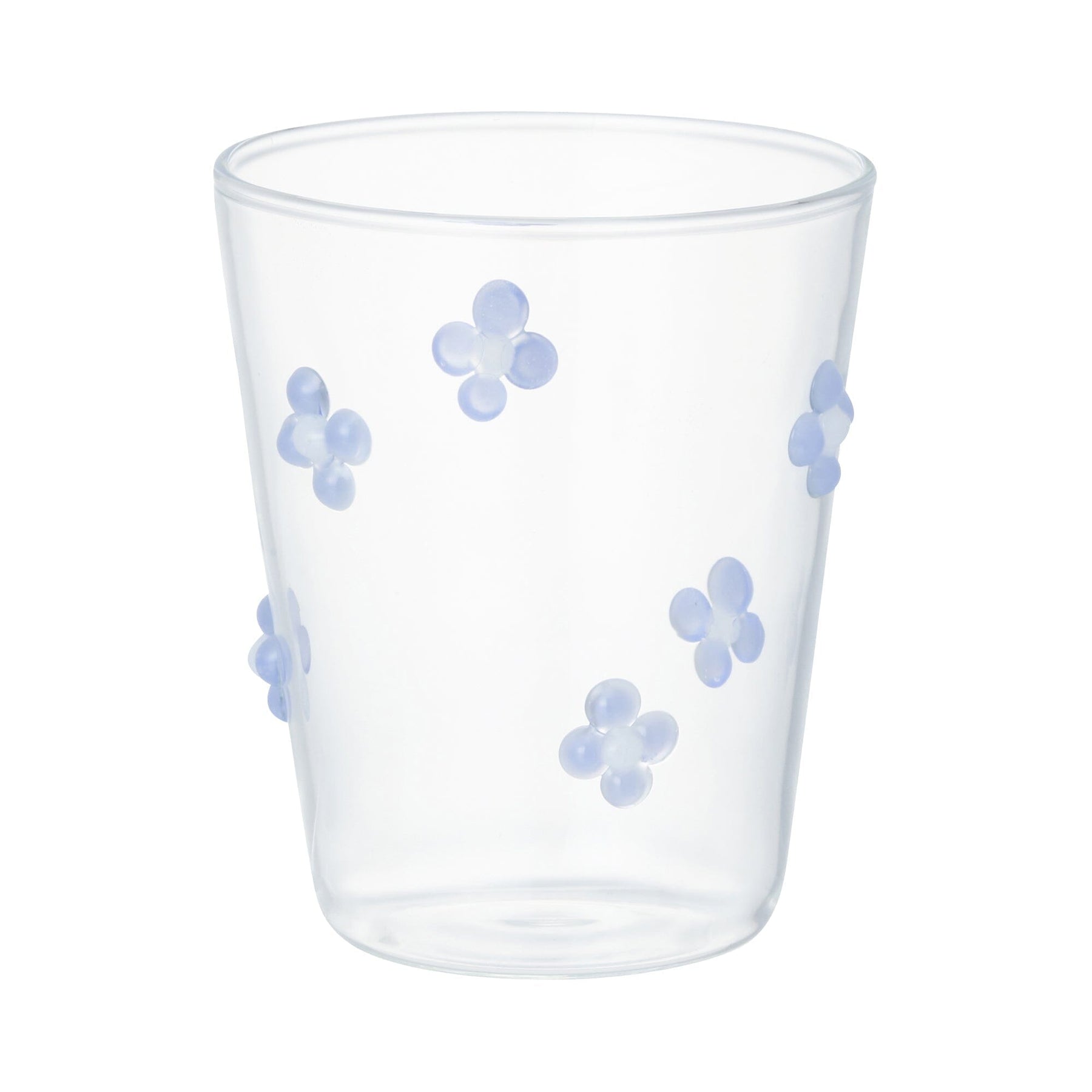 Flower Glass Tumbler Purple