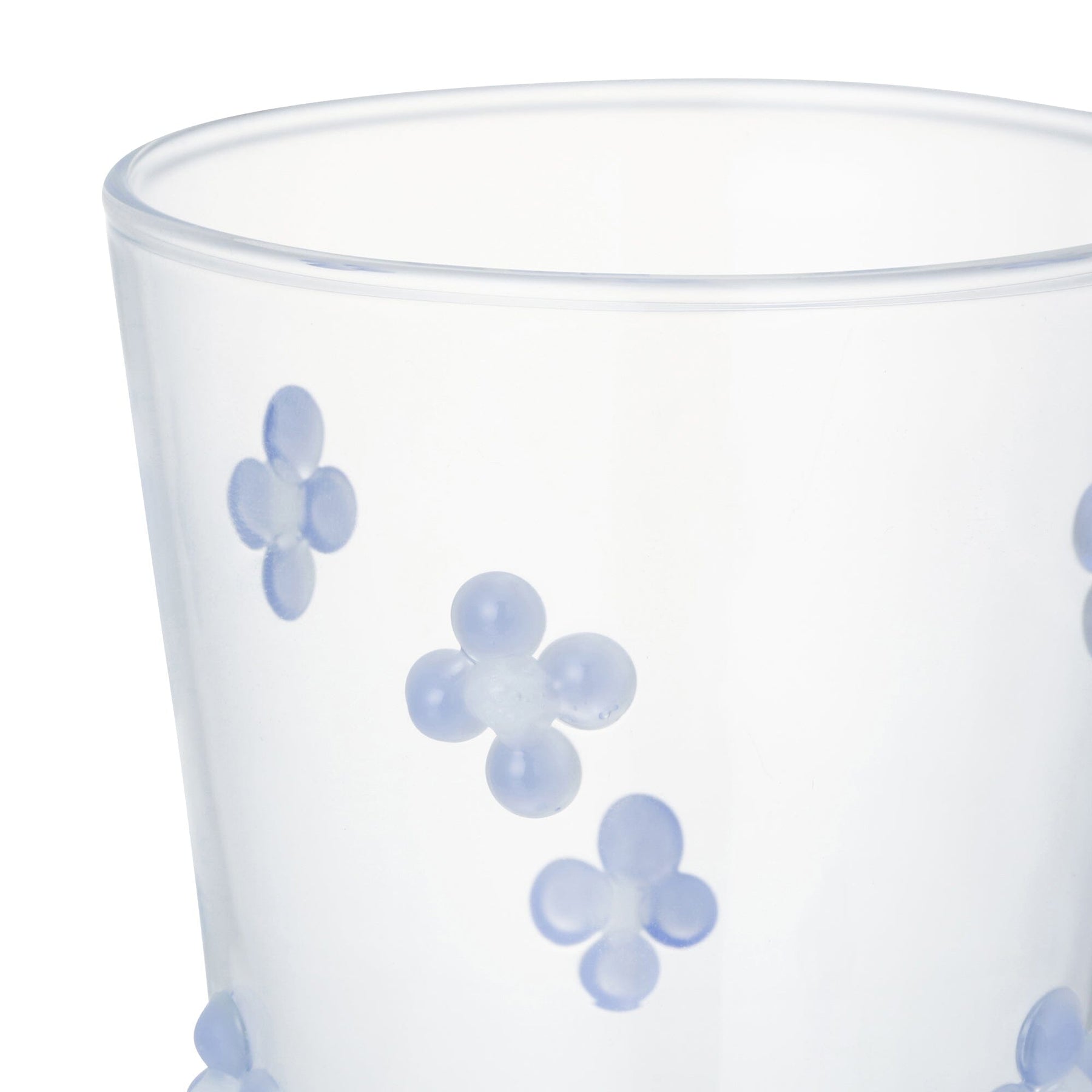 Flower Glass Tumbler Purple - Image 3