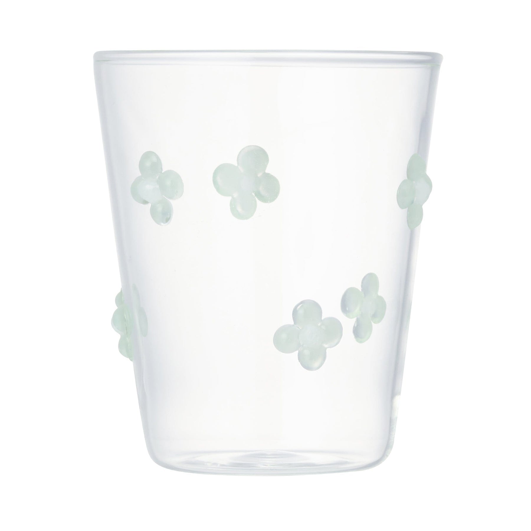 Flower Glass Tumbler Green - Image 2