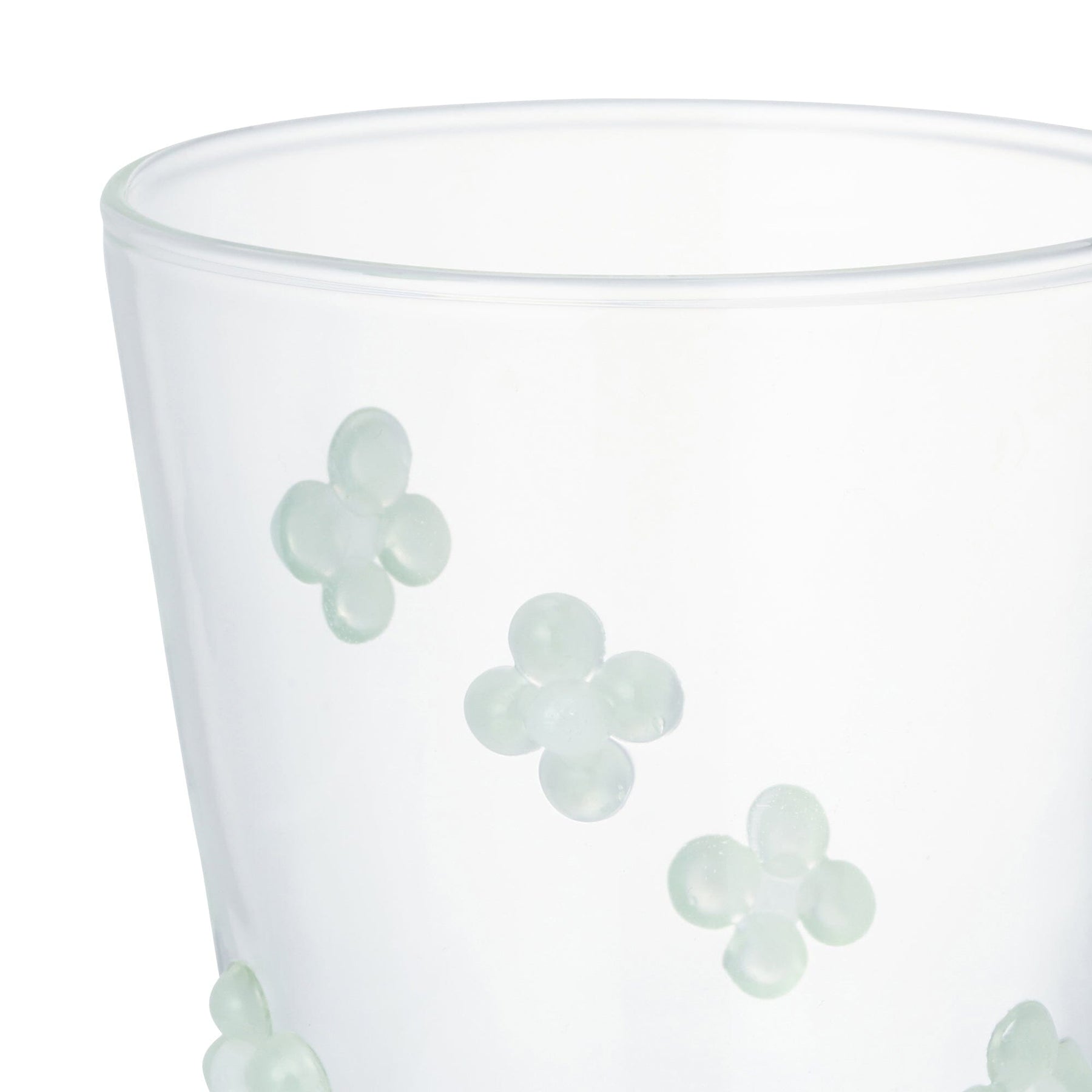 Flower Glass Tumbler Green - Image 3