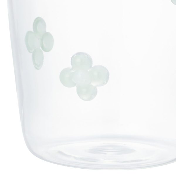 Flower Glass Tumbler Green - Image 4