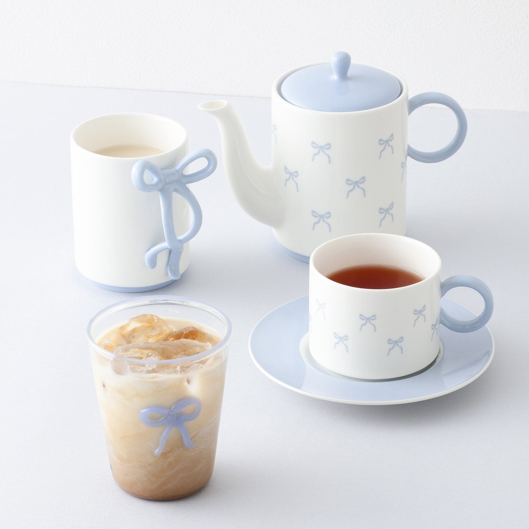 Ribbon Glass Tumbler Blue - Image 7