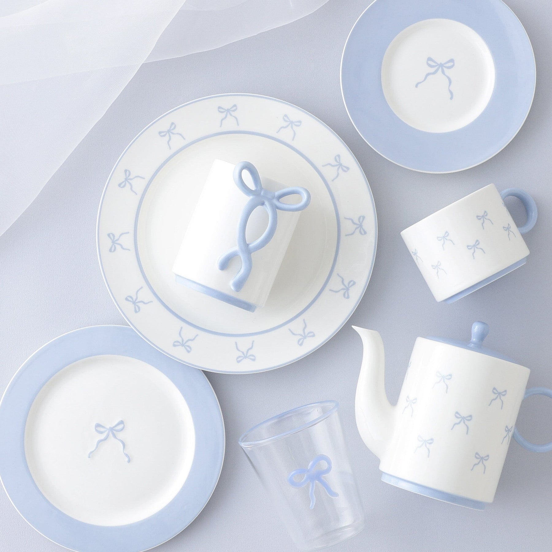 Ribbon Glass Tumbler Blue - Image 8