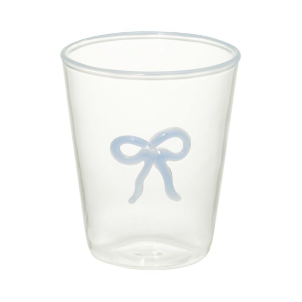 Ribbon Glass Tumbler Blue