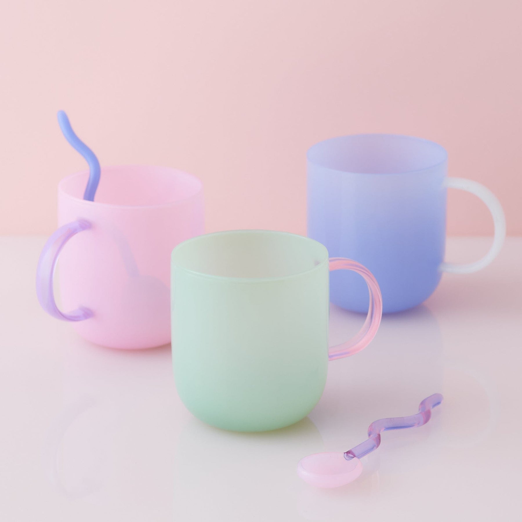 Milky White Heat-Resistant Glass Mug Green - Image 2